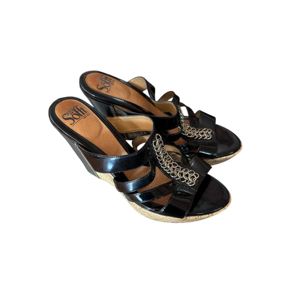 Sofft Wedge Women’s Sandals Black Sz 7.5W